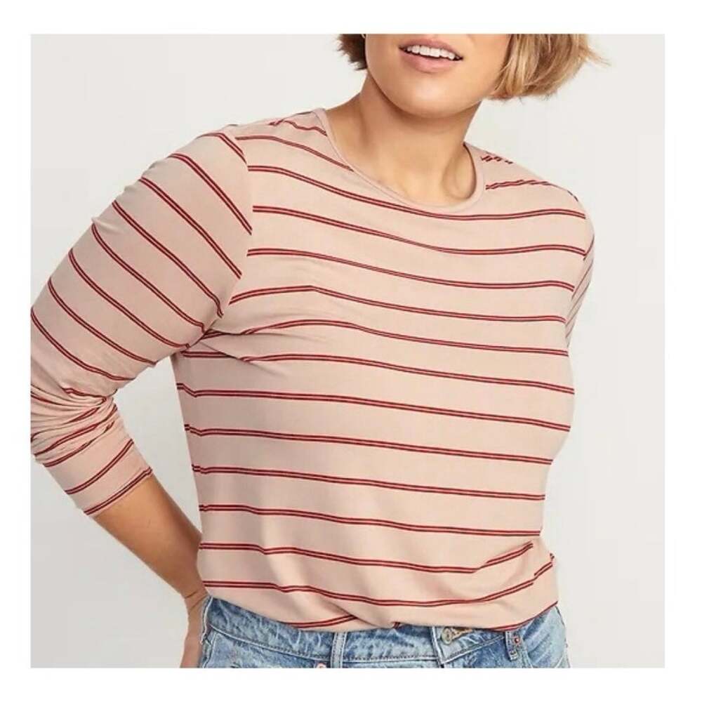 Old Navy Luxe Striped Long-Sleeve T-Shirt